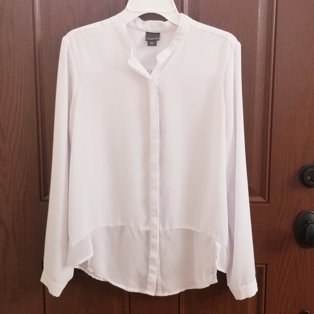 Long Sleeve White Blouse by Covington